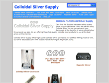 Tablet Screenshot of colloidalsilver-supply.com